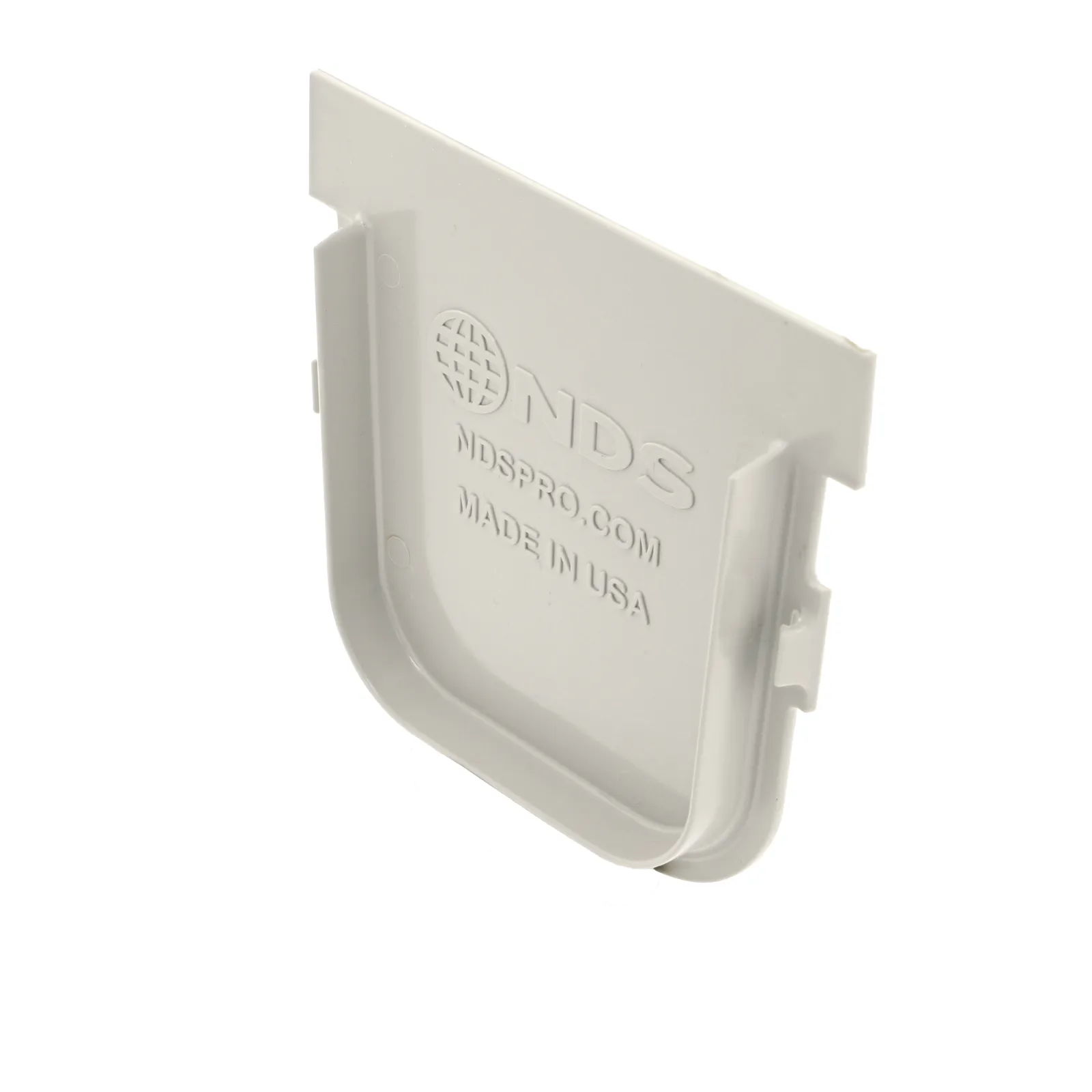 5 in. Pro Series Channel™ Drain End Cap, Deep Profile, Lt. Gray Plastic