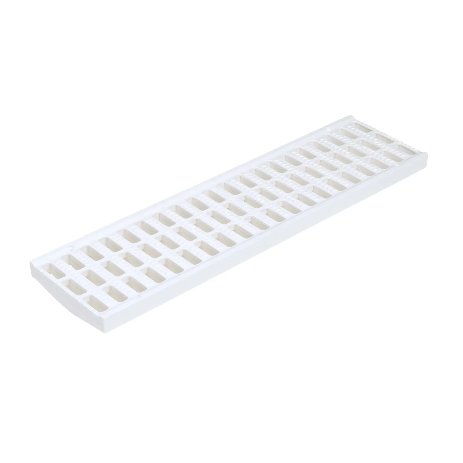 5 in. Pro Series Channel™ Drain Grate, 5-1/4 in. wide X 19-5/8 in. long, White Plastic