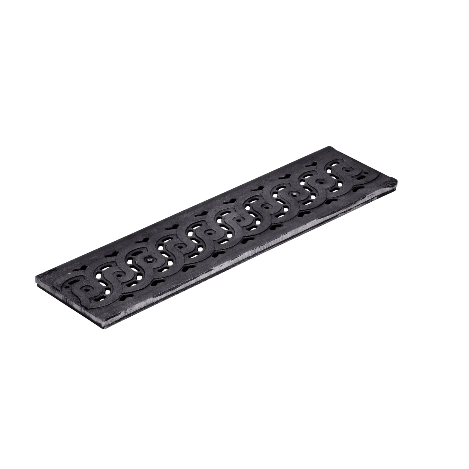 Dura Slope® Channel Drain Grate, 6 in. Wide X 2 ft. Long, Decorative Weave Design, Raw Iron