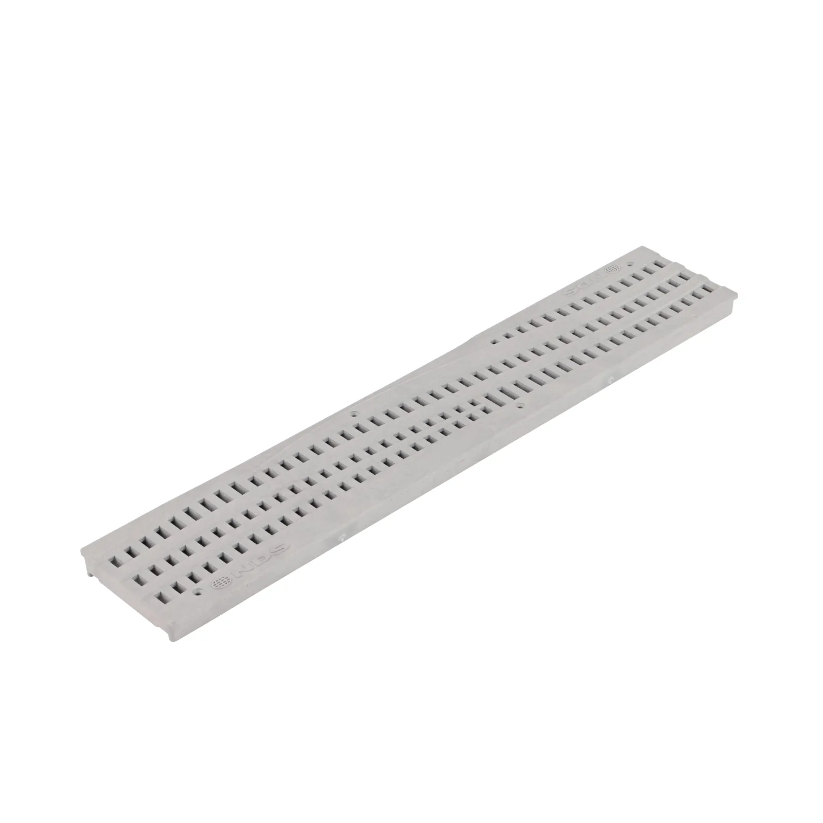 Spee-D® Channel Drain Grate, 4-7/16 in. wide X 2 ft. long, Decorative Wave Design, Gray Plastic