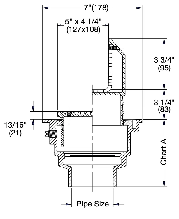 Watts - FD-200-AS - Floor Drain with Angle Strainer - Image 2