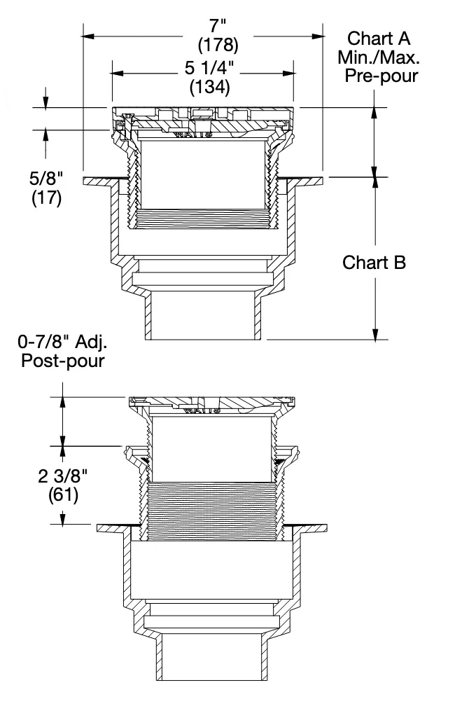 Watts - FD-290-PR - Cast Iron Adjustable Floor Drain with Integrated Level - Image 2