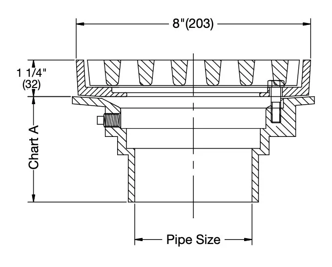 Watts - FD-320-Y - Area Drain with 8 in. Fixed Top - Image 2