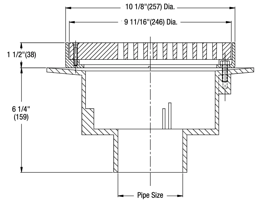Watts - FD-670 - All PVC Area Drain w/10 in. Round Fixed Top - Image 2