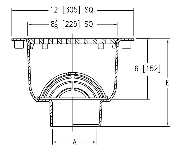 Zurn Z1900 - 12" X 12" Sani-Flor Receptor 6" Sump Depth - Image 2