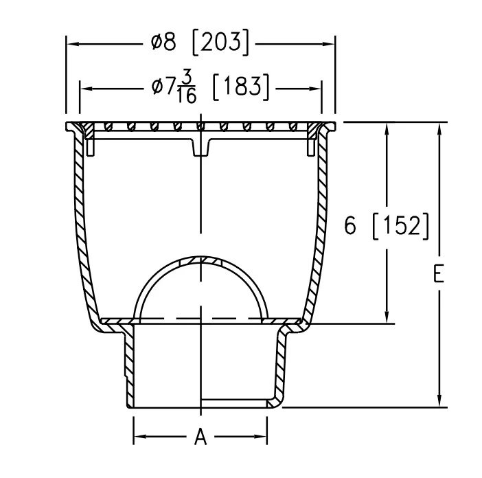 Zurn Z1960 - 8" Sani-Flor Receptor 6" Sump Depth - Image 2