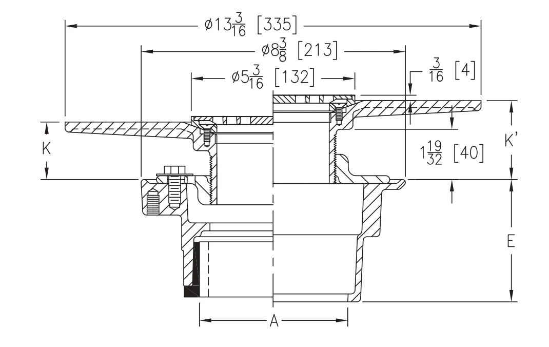 Zurn Z415BL - Body Assembly with “Type BL” Strainer - Image 2