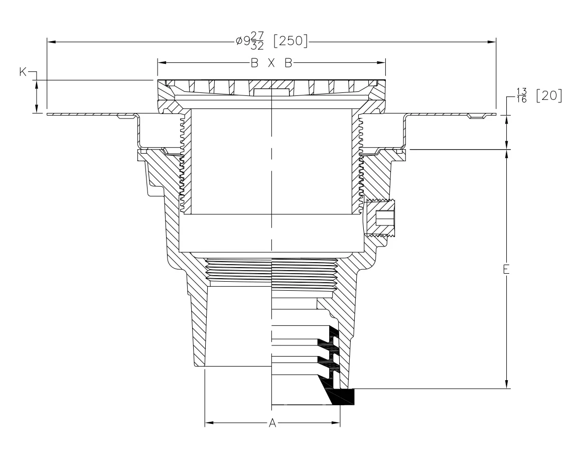 Zurn Z415S-DP - Square Deck Plate Drain - Image 2